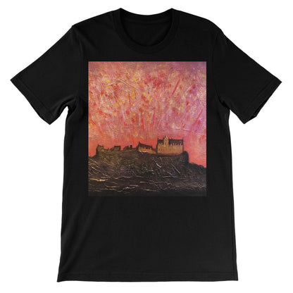 Edinburgh Castle Fireworks Unisex Short Sleeve T-Shirt | Scottish Art Gifts