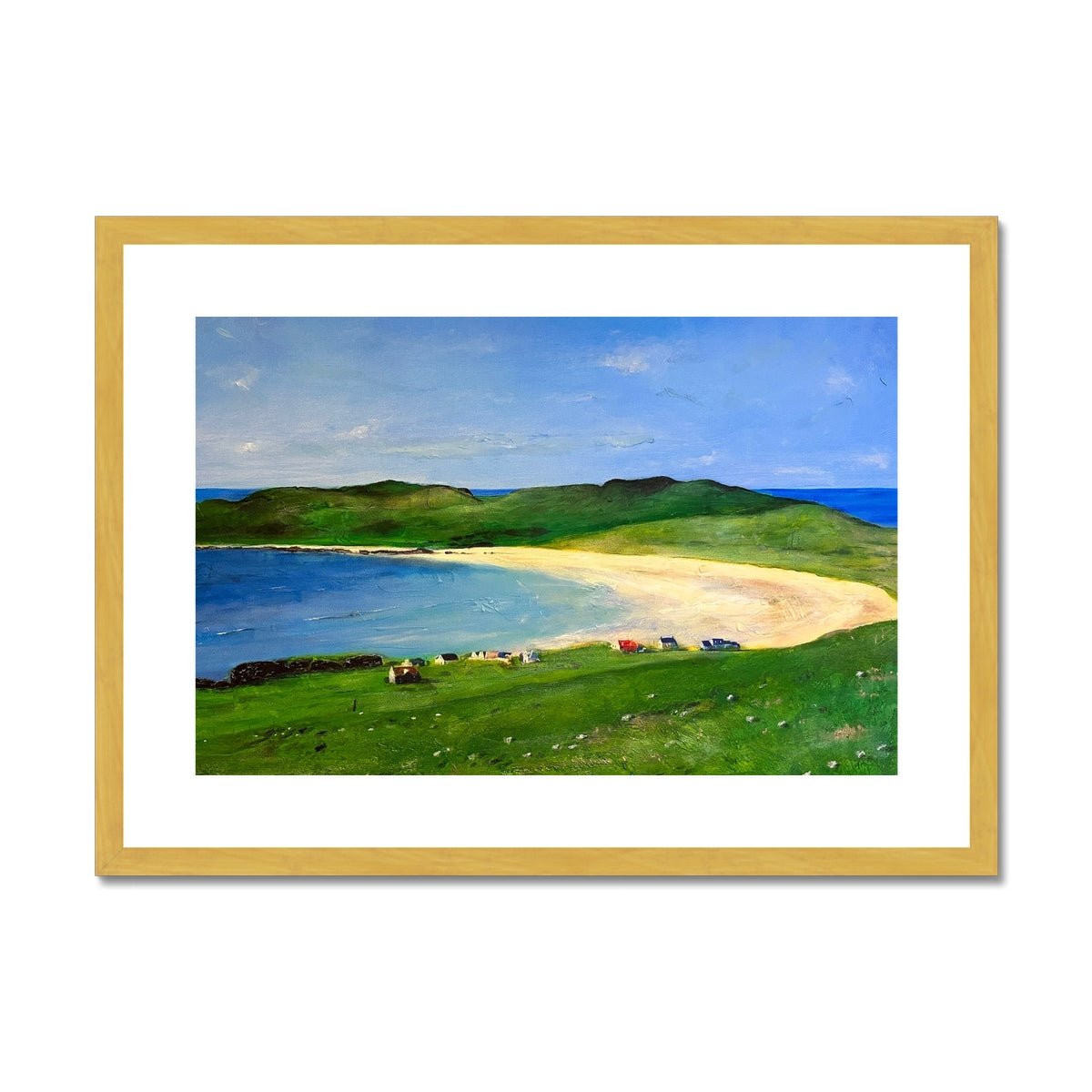 Balephuil Beach Tiree Painting | Antique Framed & Mounted Prints From Scotland