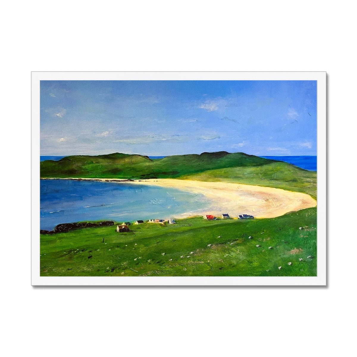 Balephuil Beach Tiree Painting | Framed Prints From Scotland