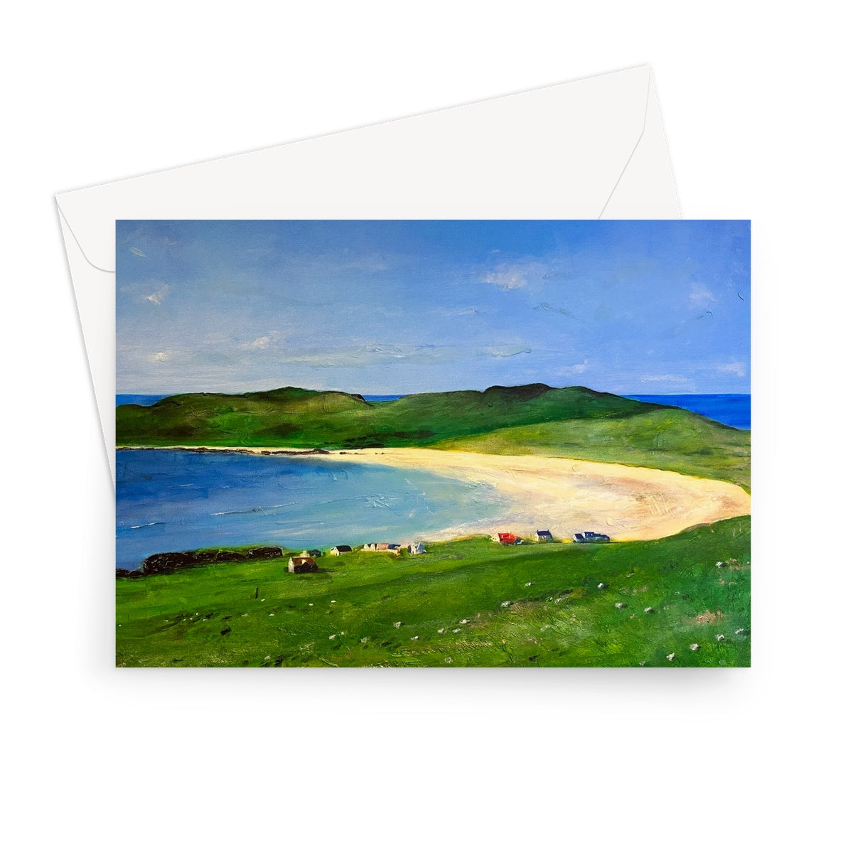 Balephuil Beach Tiree Scottish Art Gifts Greeting Card