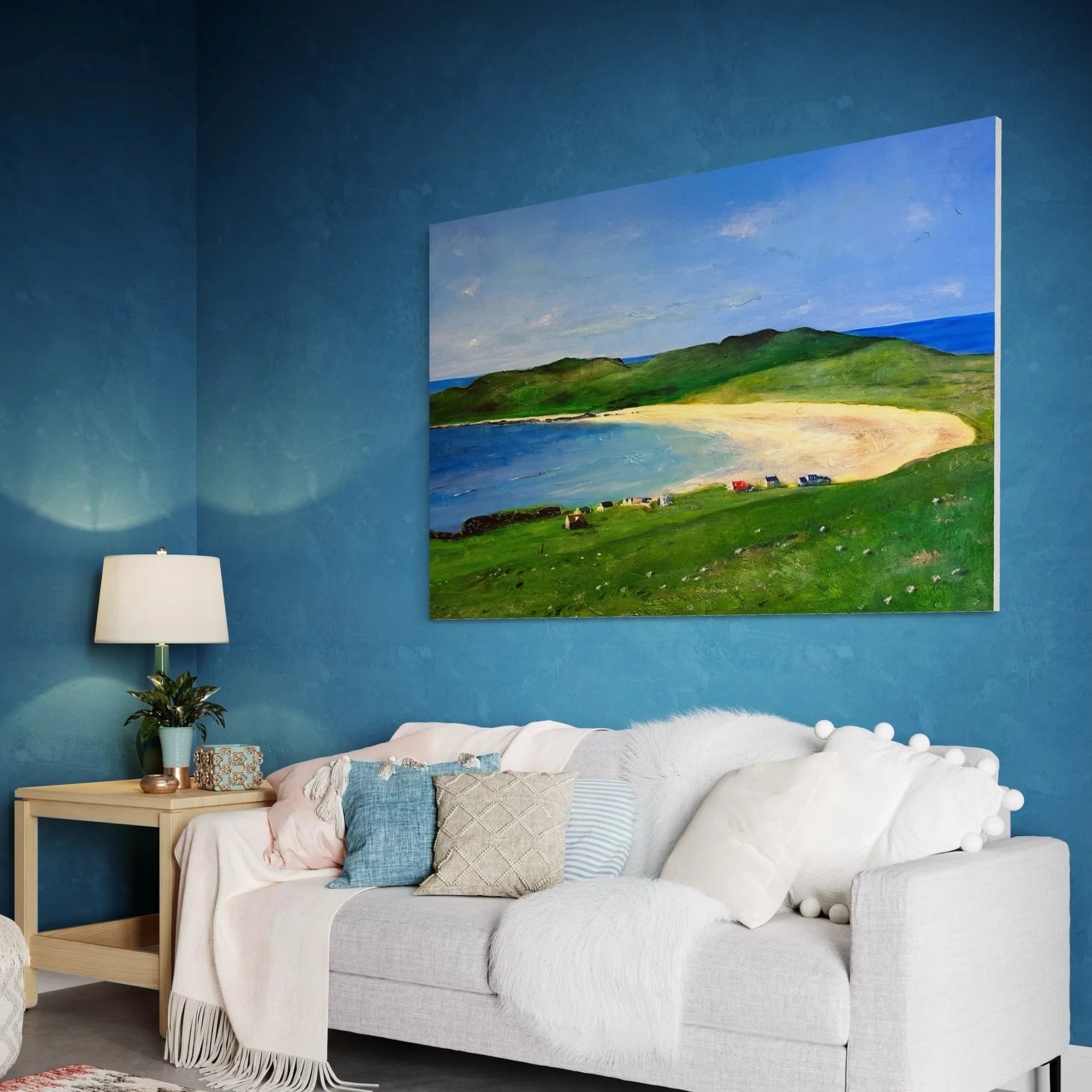 Balephuil Beach Tiree | Statement Interior Wall Art from Scotland - Hebridean Islands Gallery Worldwide Shipping Cozy Room Grey Fine