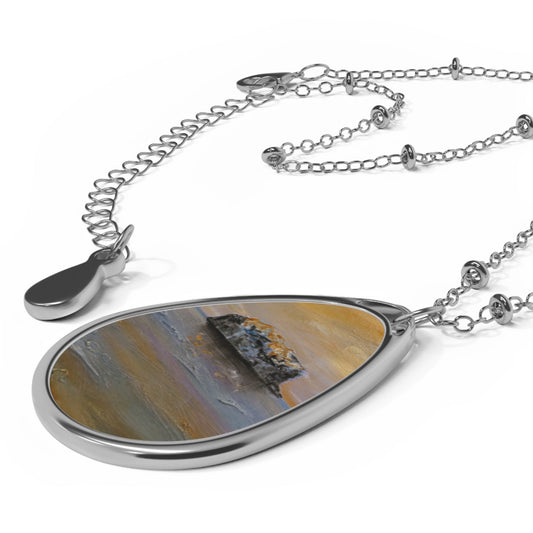 Bass Rock Dawn Art Necklace | Scottish Art Gifts