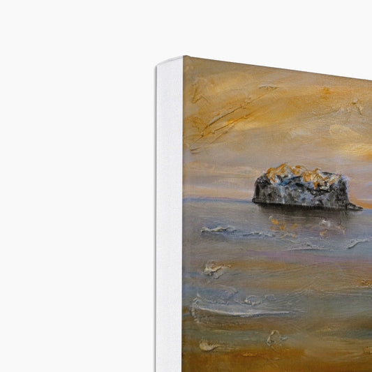 Bass Rock Dawn Eco Art Canvas Print | Scottish Art Gifts