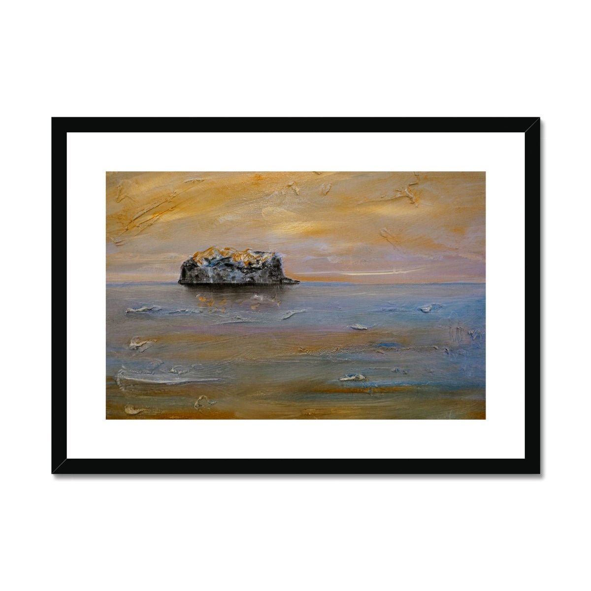 Bass Rock Dawn Painting | Framed & Mounted Prints From Scotland