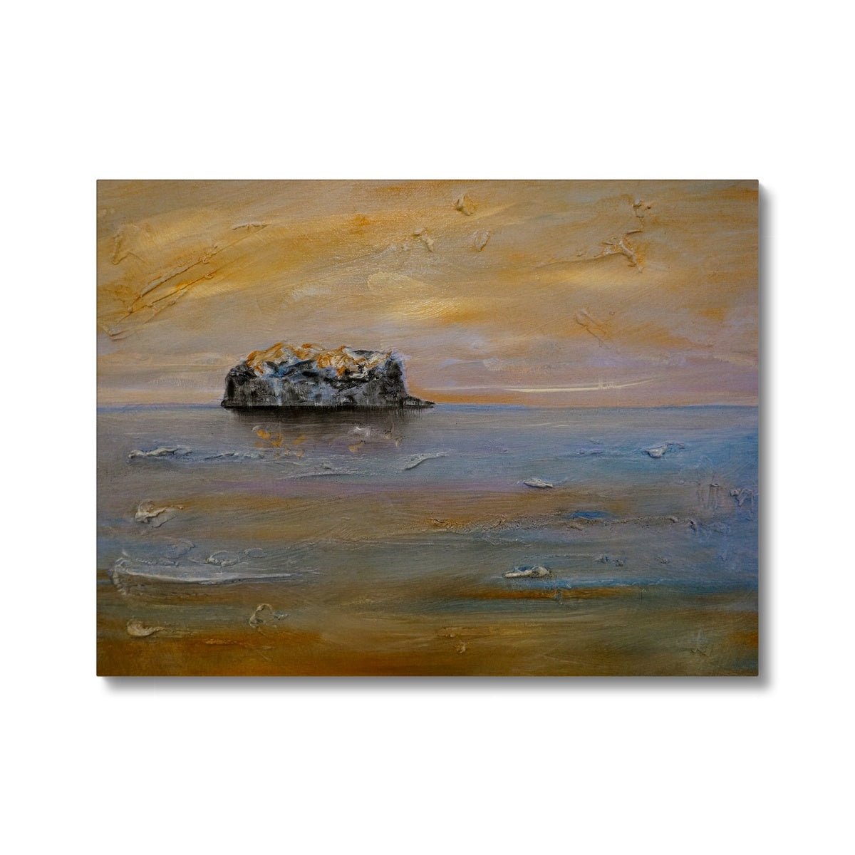 Bass Rock Dawn Painting | Canvas Prints From Scotland