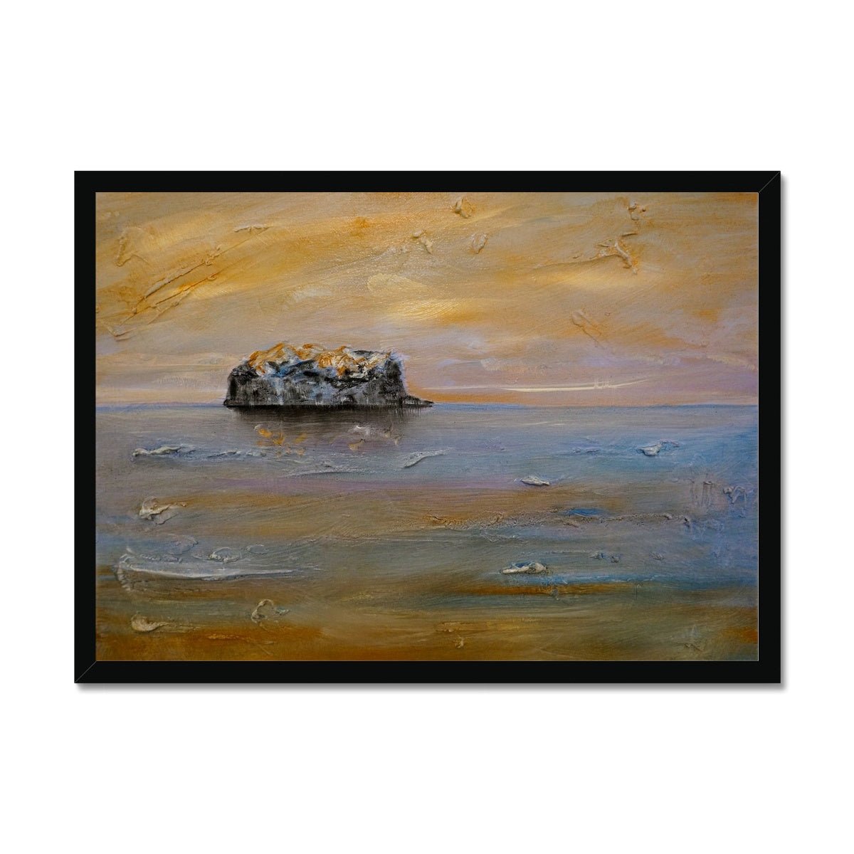 Bass Rock Dawn Painting | Framed Prints From Scotland