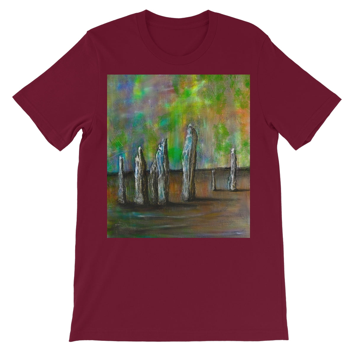Callanish Northern Lights Lewis Unisex Short Sleeve T-Shirt | Scottish Art Gifts