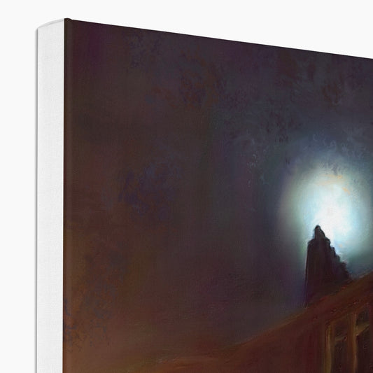 A Moonlit Tenement Eco Canvas | Scottish Art Gifts