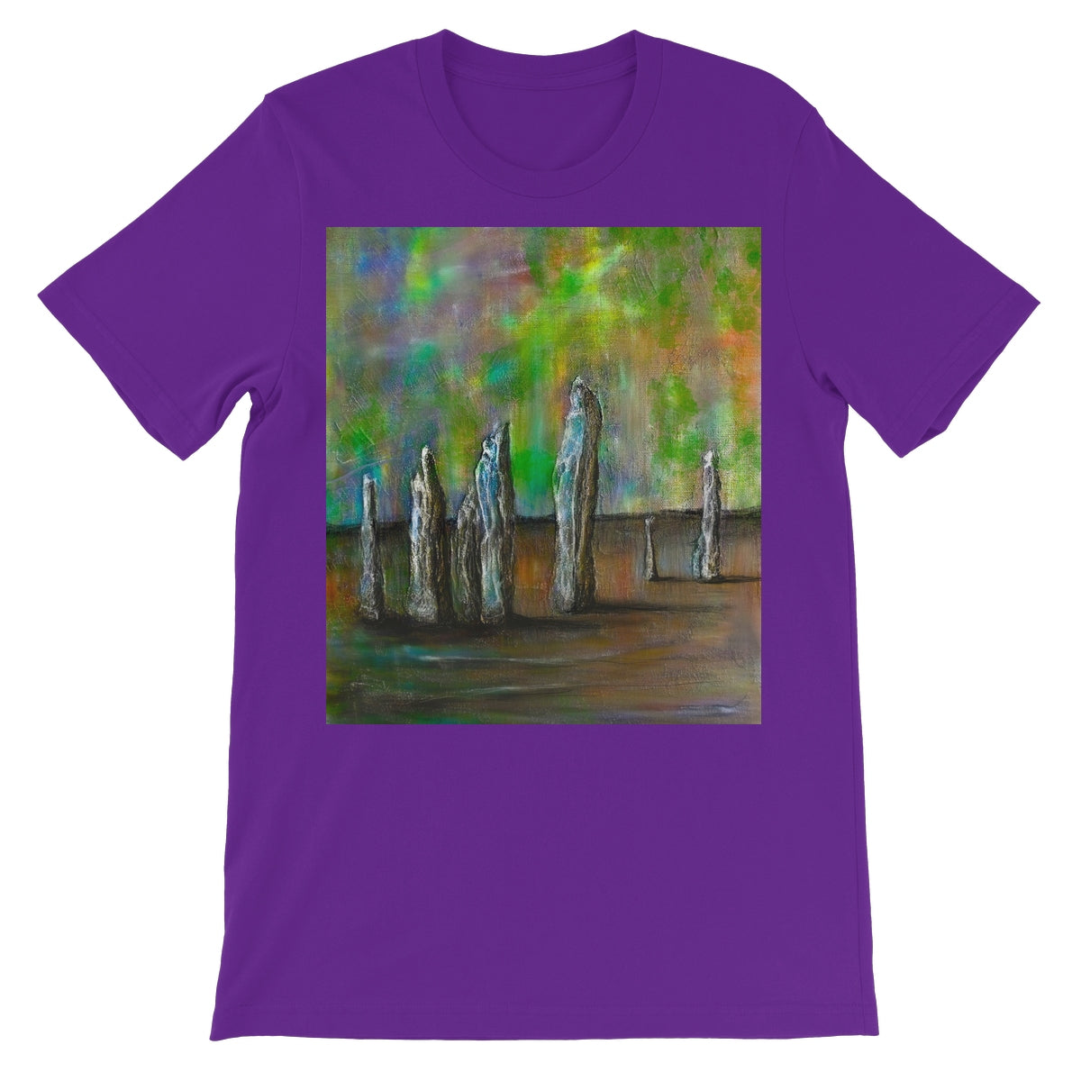 Callanish Northern Lights Lewis Unisex Short Sleeve T-Shirt | Scottish Art Gifts