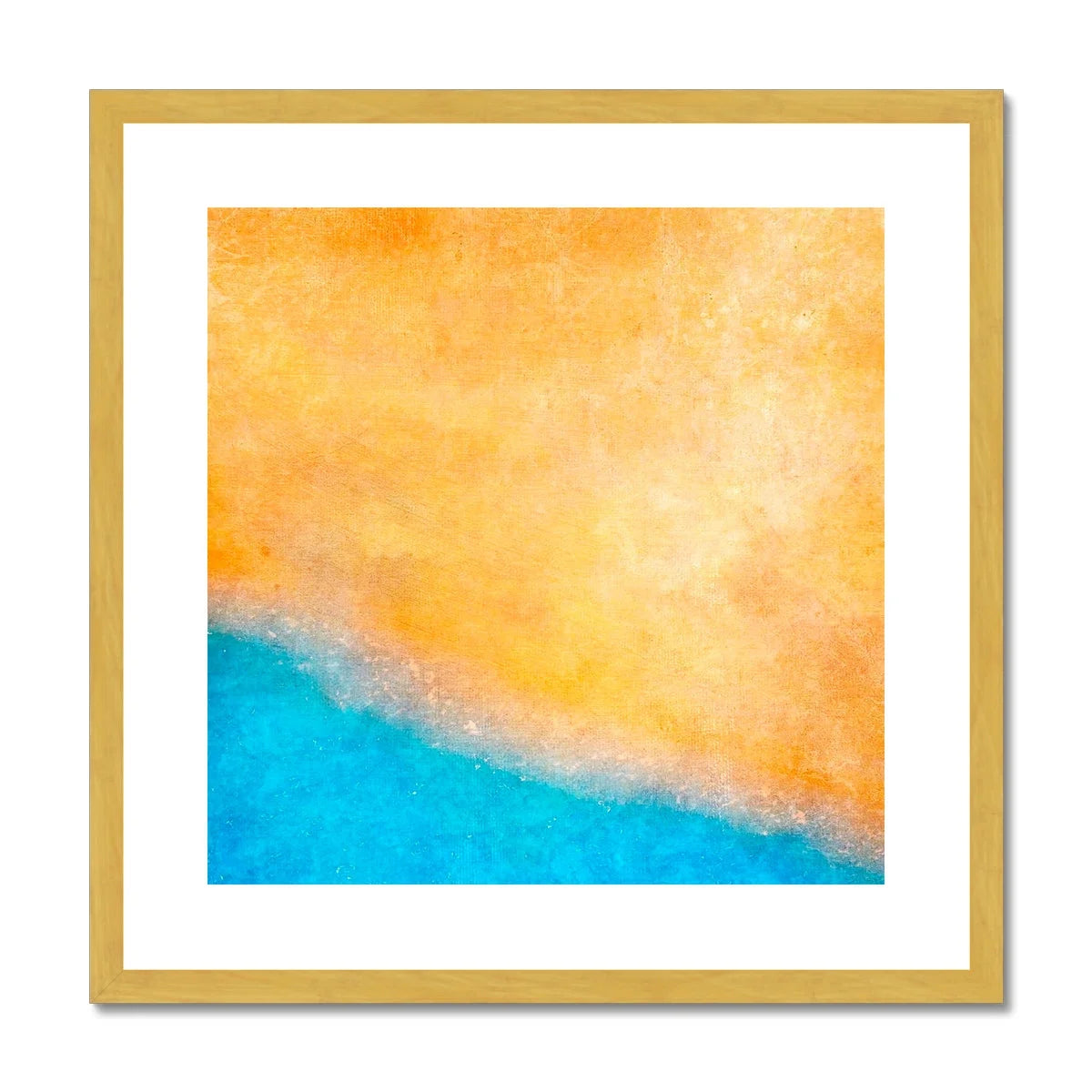 The Beach Antique Framed & Mounted Print - Abstract Impressionistic Art Gallery Scotland Worldwide Shipping Scottish Prints Inspired