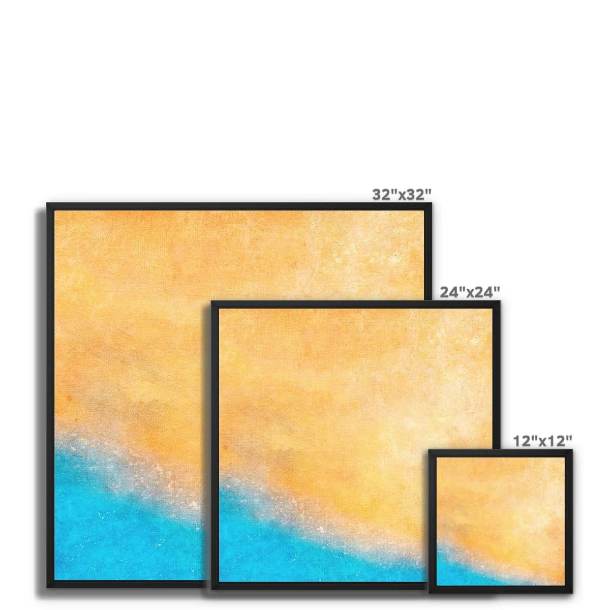 The Beach Framed Canvas - Abstract & Impressionistic Art Gallery Scotland Worldwide Shipping Scottish Prints Inspired by Landscapes