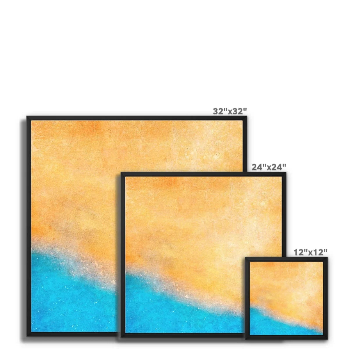 The Beach Framed Canvas - Abstract & Impressionistic Art Gallery Scotland Worldwide Shipping Scottish Prints Inspired by Landscapes