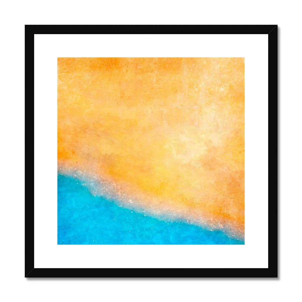 The Beach Framed & Mounted Print - Abstract Impressionistic Art Gallery Scotland Worldwide Shipping Scottish Prints Inspired by Landscapes