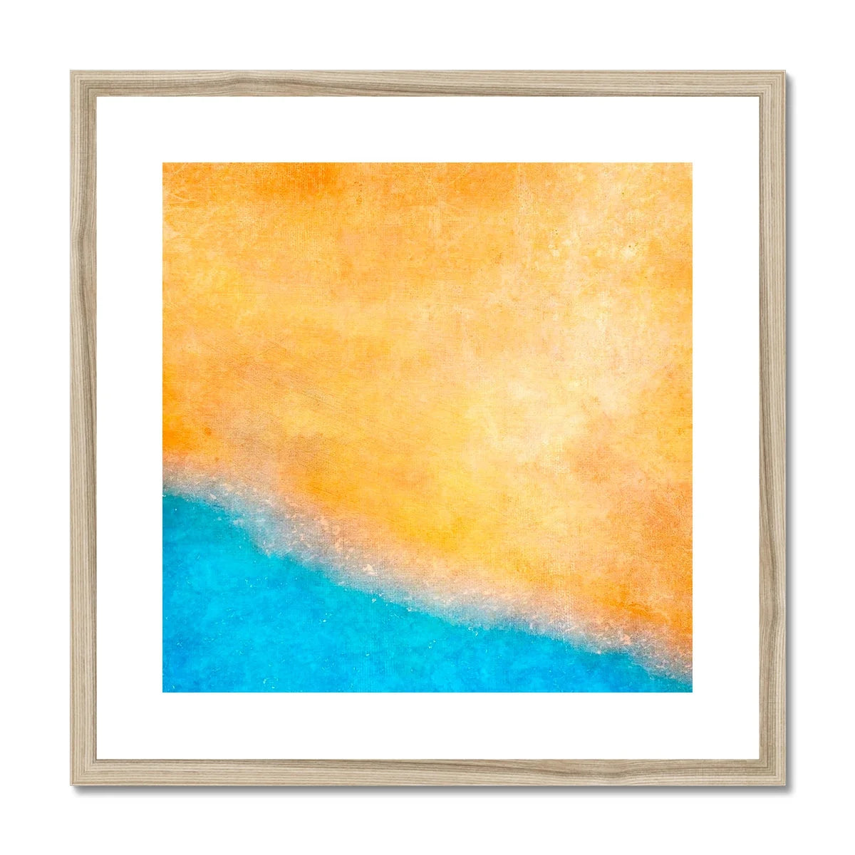 The Beach Framed & Mounted Print - Abstract Impressionistic Art Gallery Scotland Worldwide Shipping Scottish Prints Inspired by Landscapes