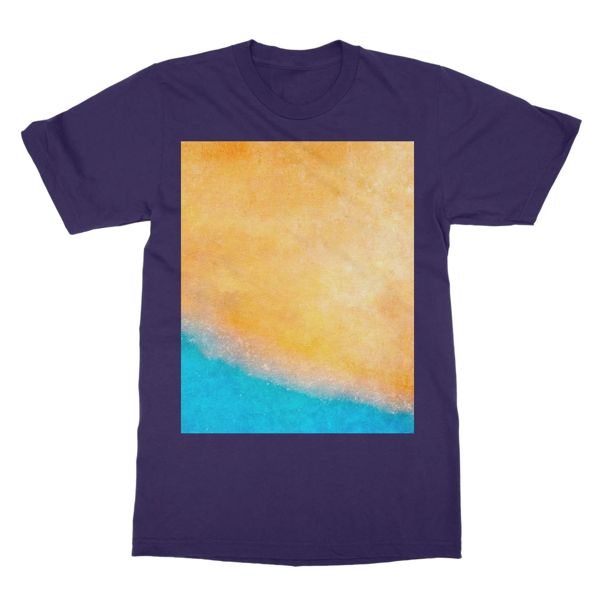The Beach Softstyle T-shirt - Abstract & Impressionistic Art Gallery Scotland Worldwide Shipping Scottish Prints Inspired by Landscapes