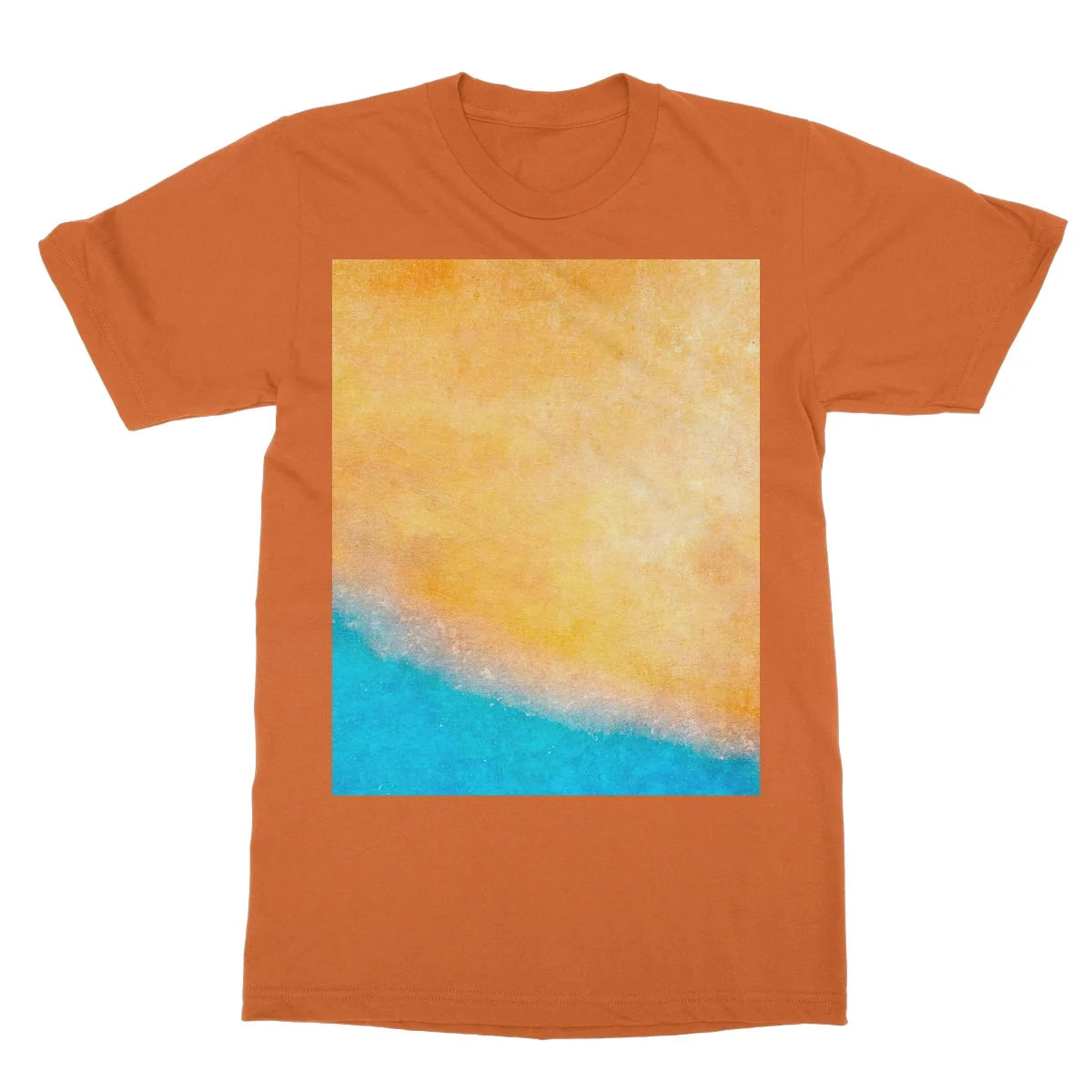 The Beach Softstyle T-shirt - Abstract & Impressionistic Art Gallery Scotland Worldwide Shipping Scottish Prints Inspired by Landscapes