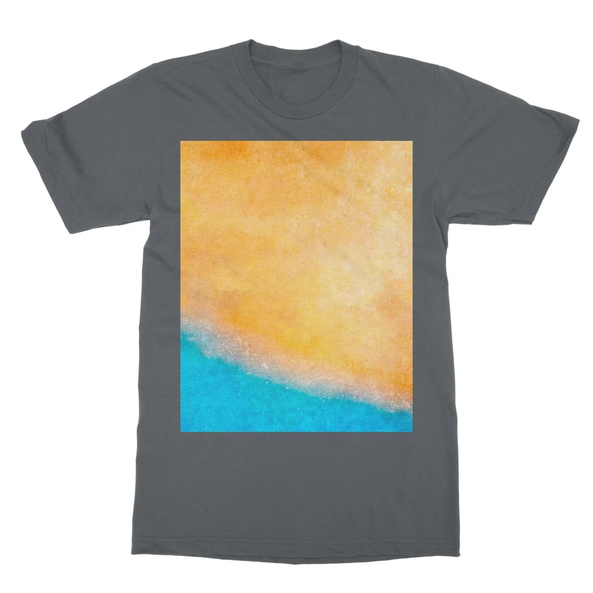 The Beach Softstyle T-shirt - Abstract & Impressionistic Art Gallery Scotland Worldwide Shipping Scottish Prints Inspired by Landscapes