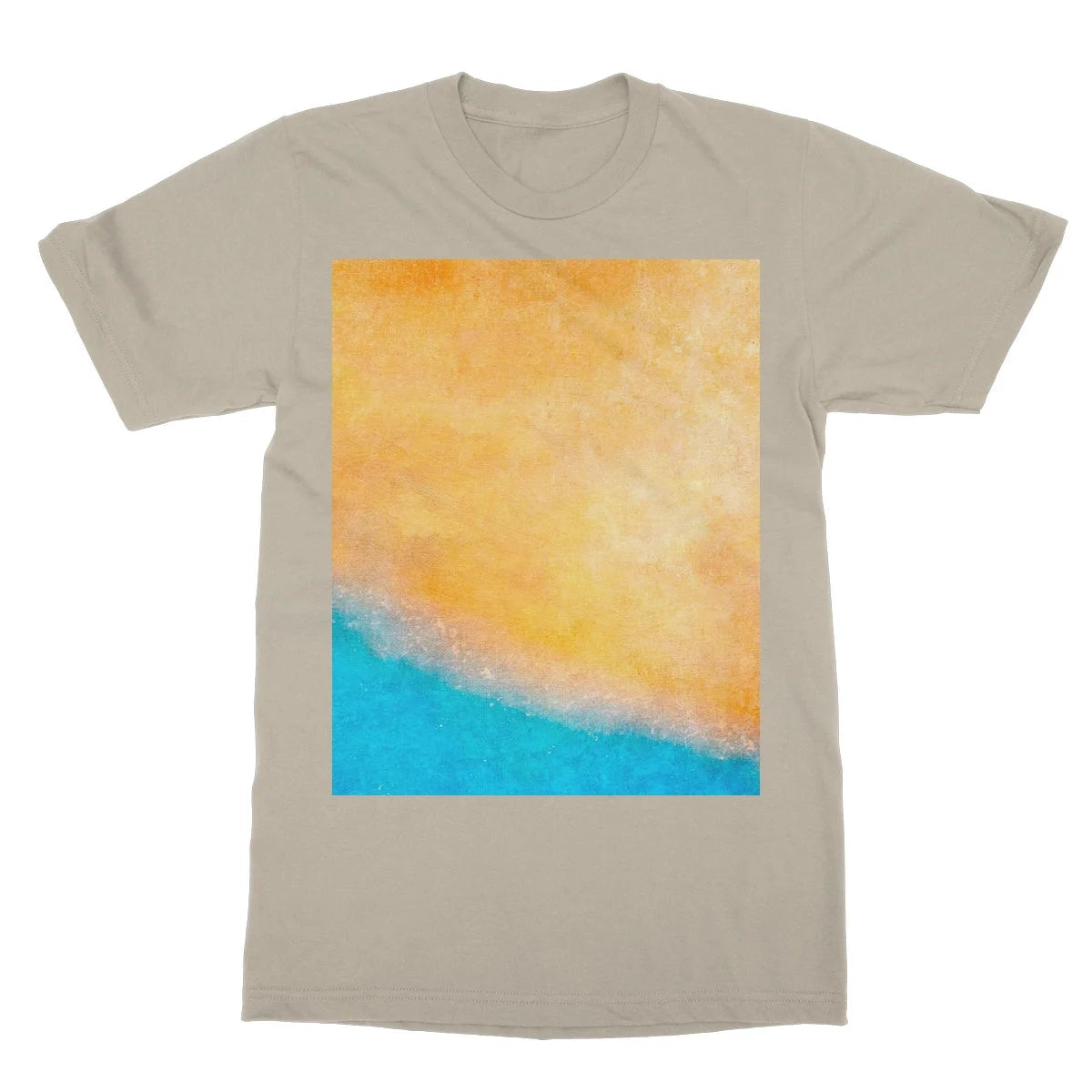 The Beach Softstyle T-shirt - Abstract & Impressionistic Art Gallery Scotland Worldwide Shipping Scottish Prints Inspired by Landscapes