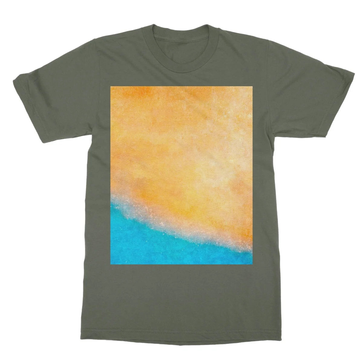 The Beach Softstyle T-shirt - Abstract & Impressionistic Art Gallery Scotland Worldwide Shipping Scottish Prints Inspired by Landscapes