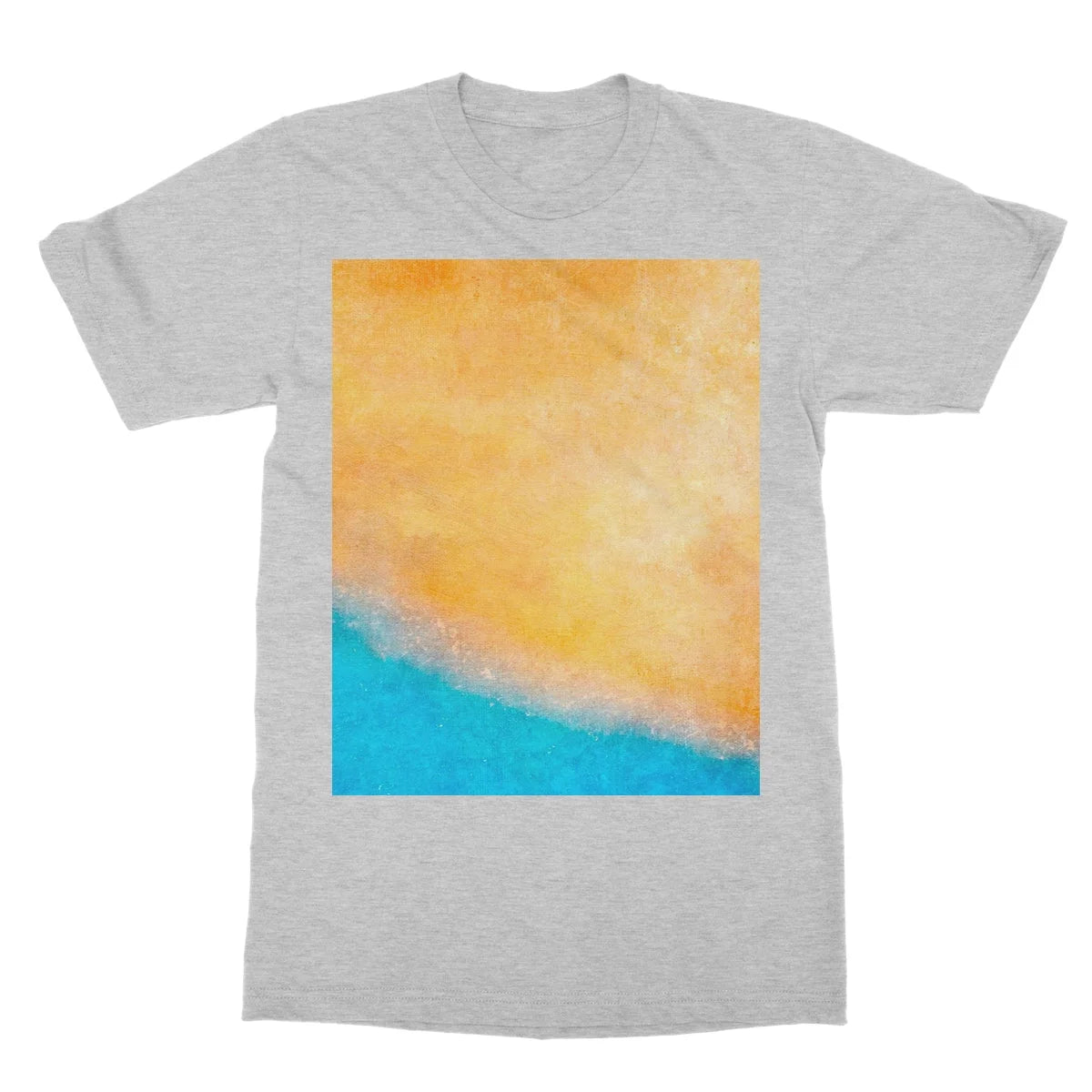 The Beach Softstyle T-shirt - Abstract & Impressionistic Art Gallery Scotland Worldwide Shipping Scottish Prints Inspired by Landscapes