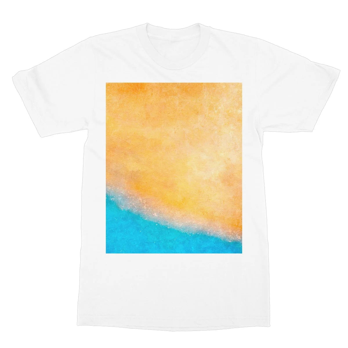 The Beach Softstyle T-shirt - Abstract & Impressionistic Art Gallery Scotland Worldwide Shipping Scottish Prints Inspired by Landscapes