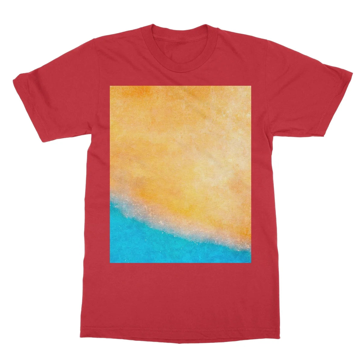 The Beach Softstyle T-shirt - Abstract & Impressionistic Art Gallery Scotland Worldwide Shipping Scottish Prints Inspired by Landscapes