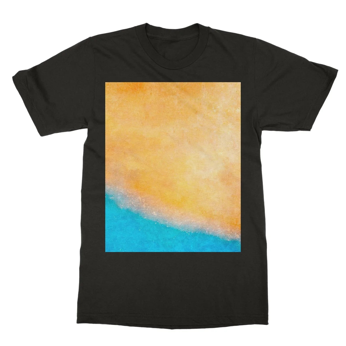 The Beach Softstyle T-shirt - Abstract & Impressionistic Art Gallery Scotland Worldwide Shipping Scottish Prints Inspired by Landscapes