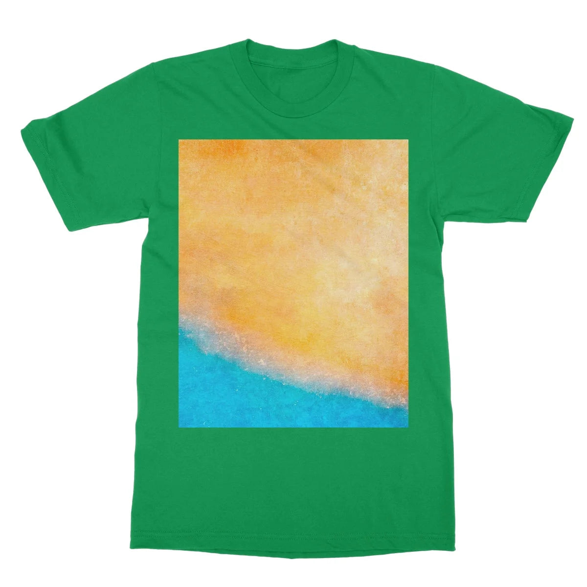 The Beach Softstyle T-shirt - Abstract & Impressionistic Art Gallery Scotland Worldwide Shipping Scottish Prints Inspired by Landscapes