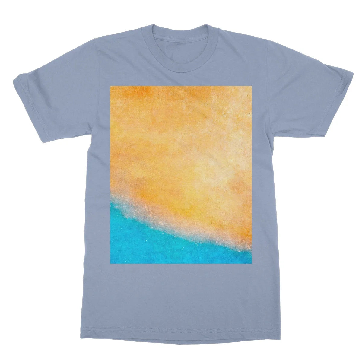 The Beach Softstyle T-shirt - Abstract & Impressionistic Art Gallery Scotland Worldwide Shipping Scottish Prints Inspired by Landscapes