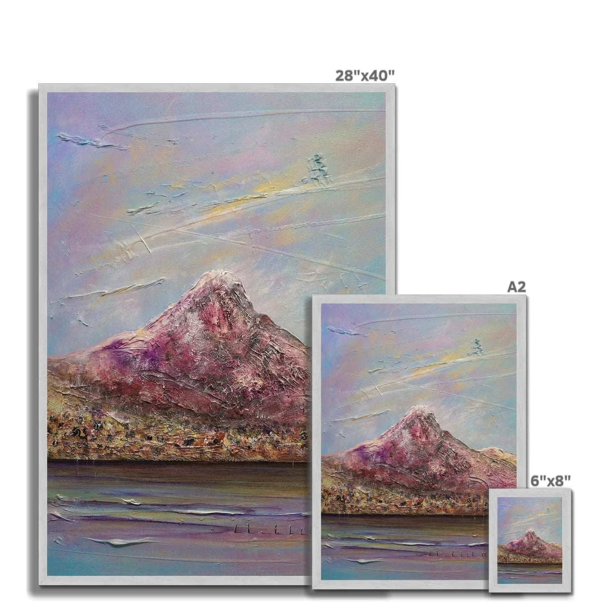 Ben Lomond Antique Framed Print - Lochs & Mountains Art Gallery Scotland Worldwide Shipping Scottish and Paintings Prints by Artist Hunter