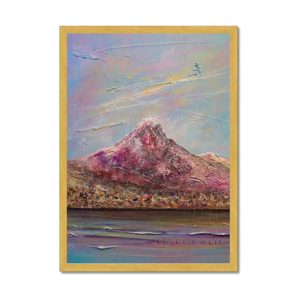 Ben Lomond Antique Framed Print - Lochs & Mountains Art Gallery Scotland Worldwide Shipping Scottish and Paintings Prints by Artist Hunter