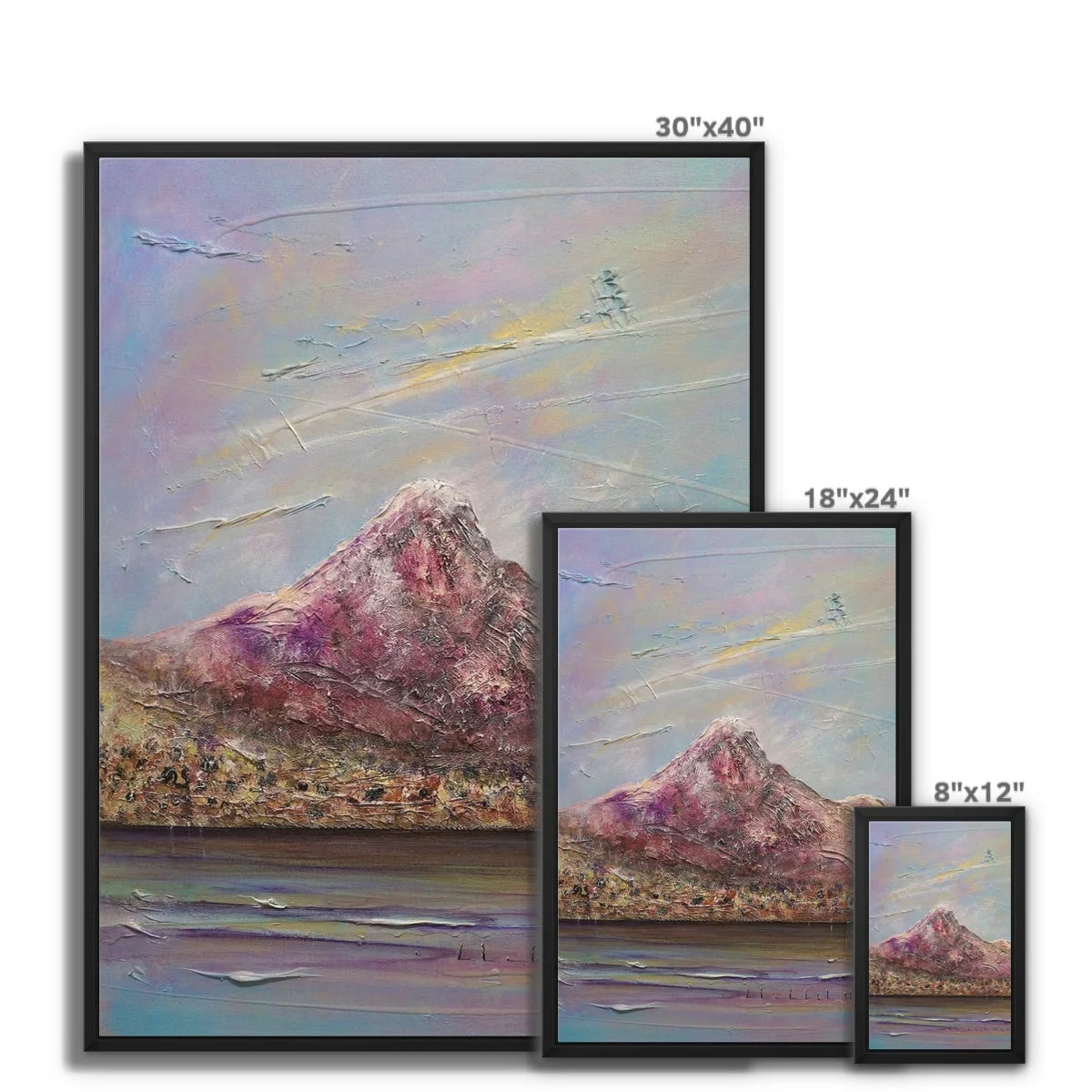 Ben Lomond Framed Canvas - Lochs & Mountains Art Gallery Scotland Worldwide Shipping Scottish and Paintings Prints by Artist Hunter