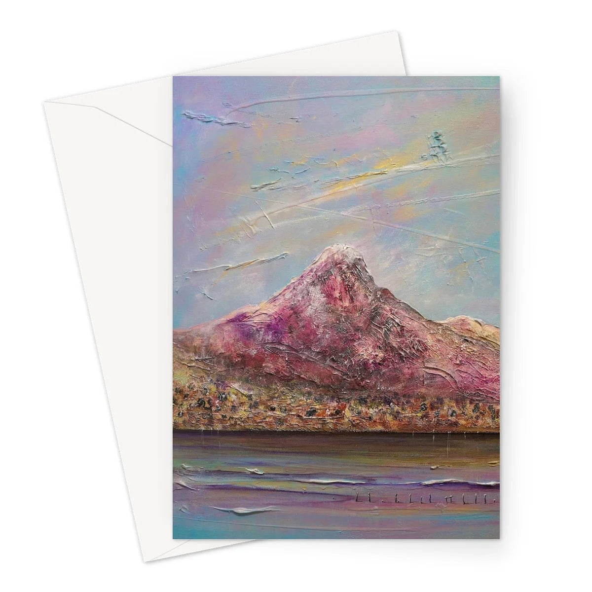Ben Lomond Greeting Card - Lochs & Mountains Art Gallery Scotland Worldwide Shipping Scottish and Paintings Prints by Artist Hunter