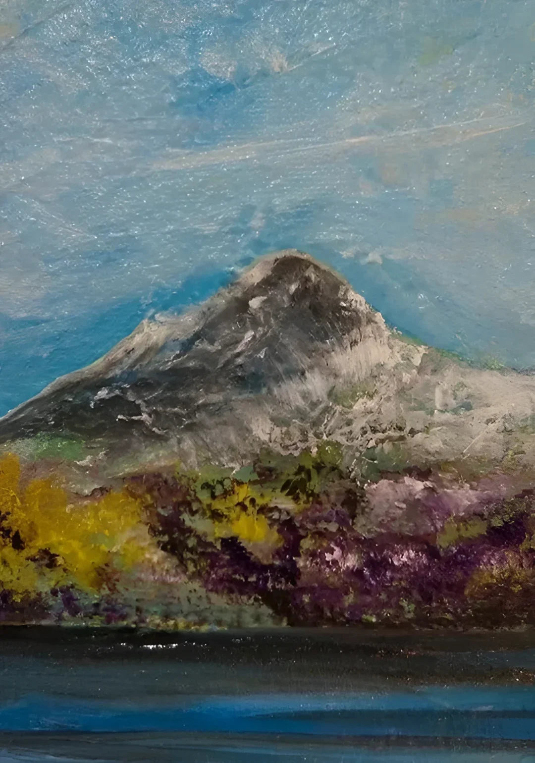 Ben Lomond Ii - Lochs & Mountains Art Gallery Scotland Worldwide Shipping Impasto Mountain Landscape Scottish and Paintings Prints