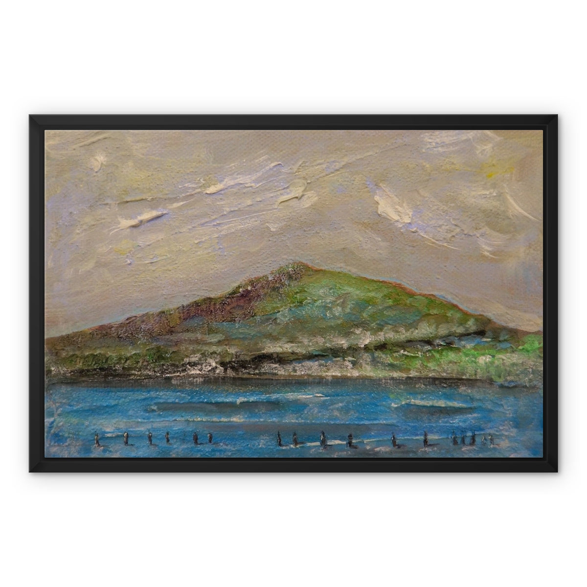 Ben Lomond iii Painting | Framed Canvas From Scotland-Floating Framed Canvas Prints-Scottish Lochs & Mountains Art Gallery-24"x18"-Paintings, Prints, Homeware, Art Gifts From Scotland By Scottish Artist Kevin Hunter