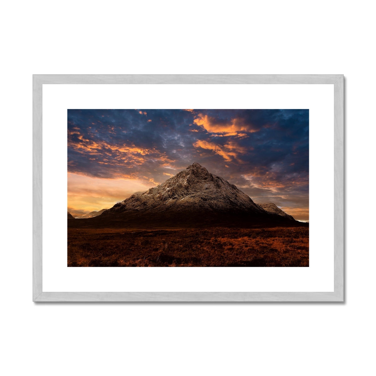 Buachaille Etive Mor Dusk Glencoe Scottish Landscape Photography | Antique Framed & Mounted Print