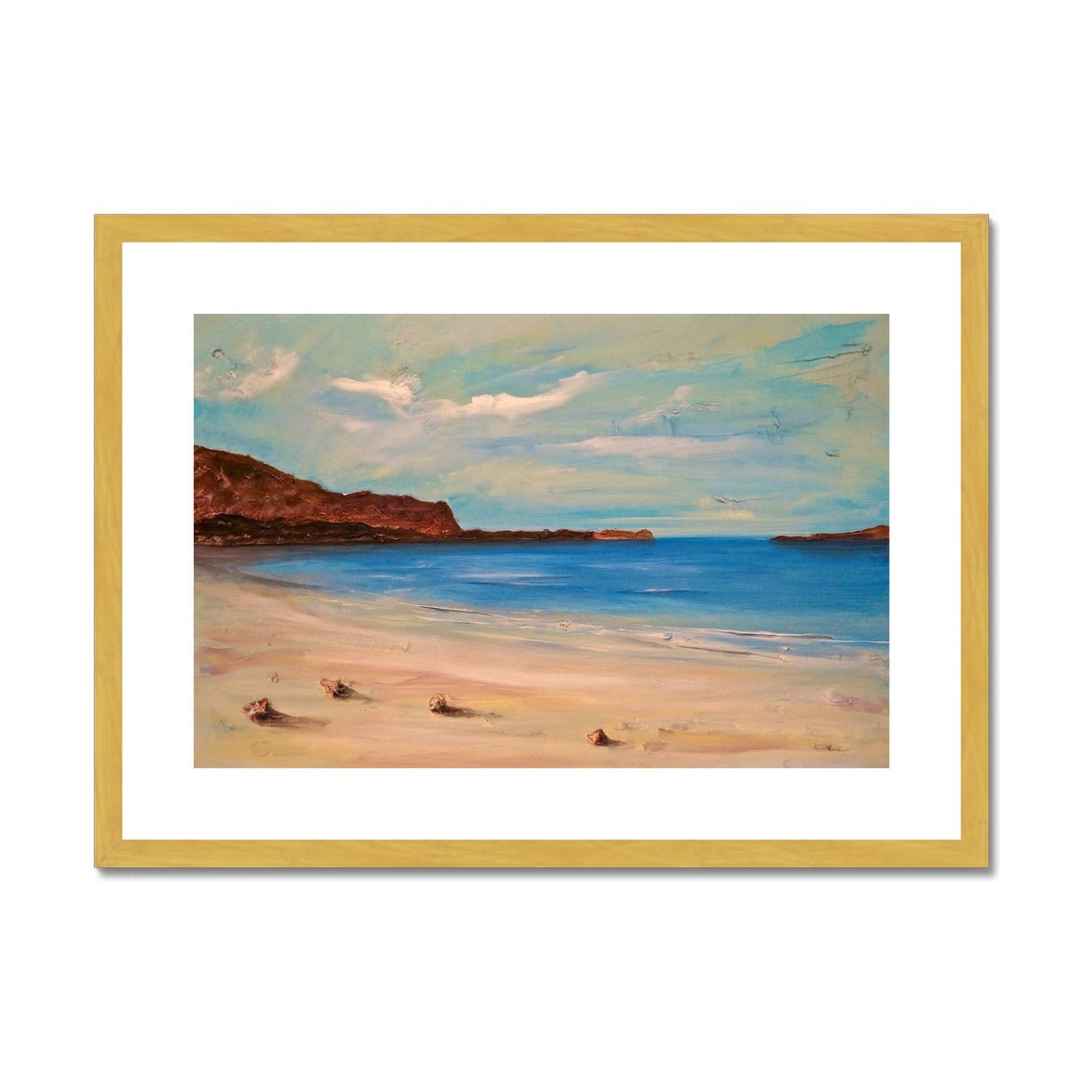 Bosta Beach Lewis Painting | Antique Framed & Mounted Prints From Scotland