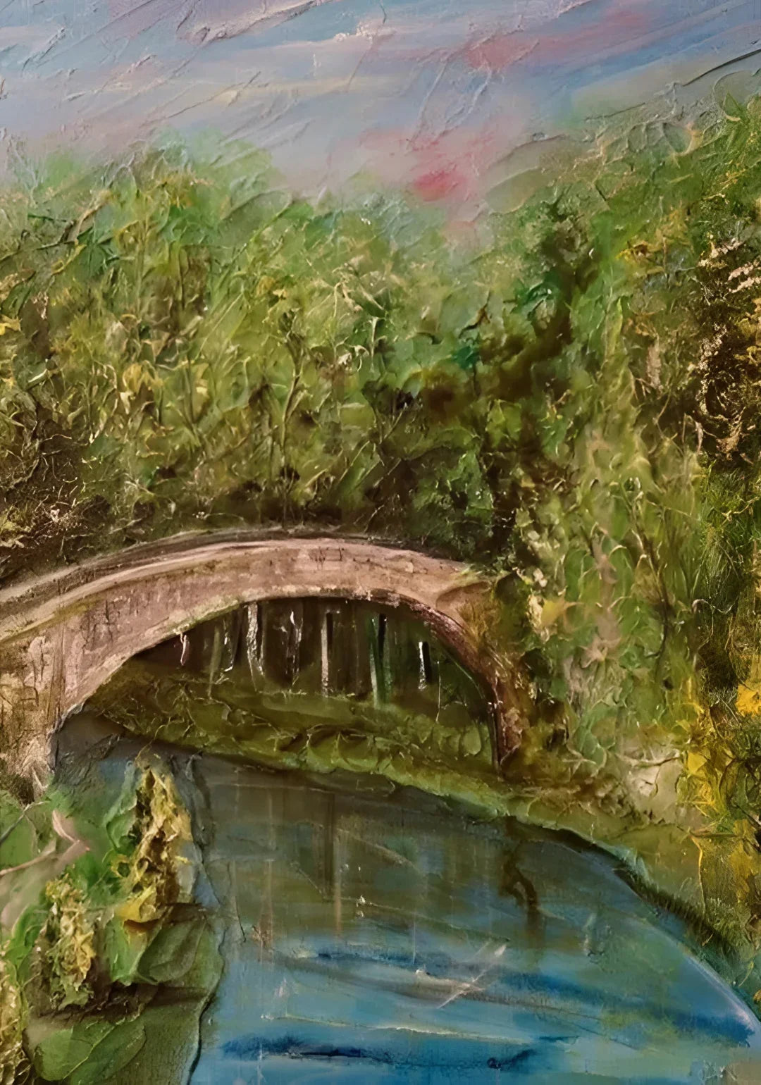 The Brig o Doon - Highlands & Lowlands Art Gallery Scotland Worldwide Shipping Impasto Painting Stone Kevin Hunter Portfolio Giclee Prints