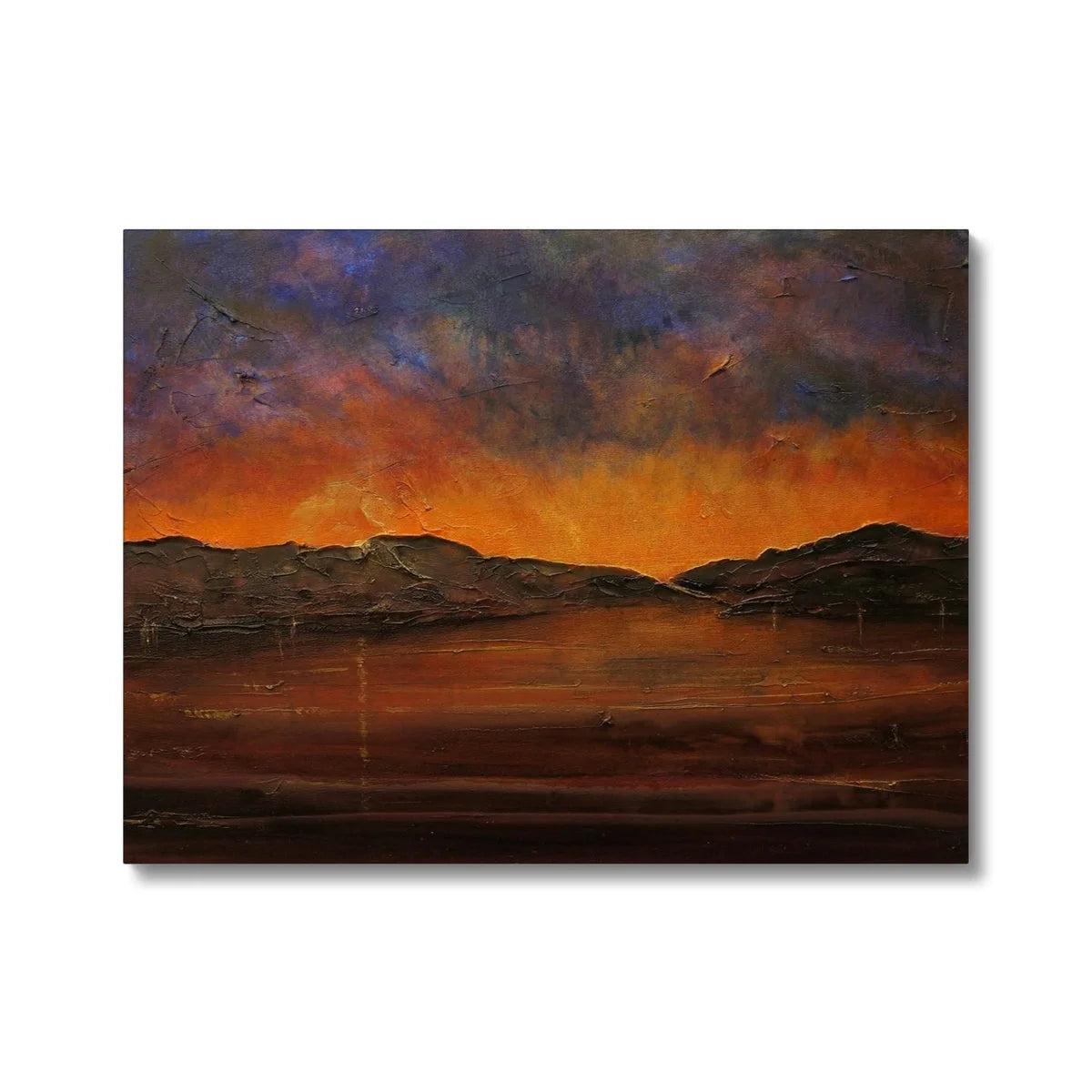 A Brooding Clyde Dusk Canvas - River Art Gallery Scotland Worldwide Shipping Scottish Artist Fine Prints and Paintings Collection by Hunter