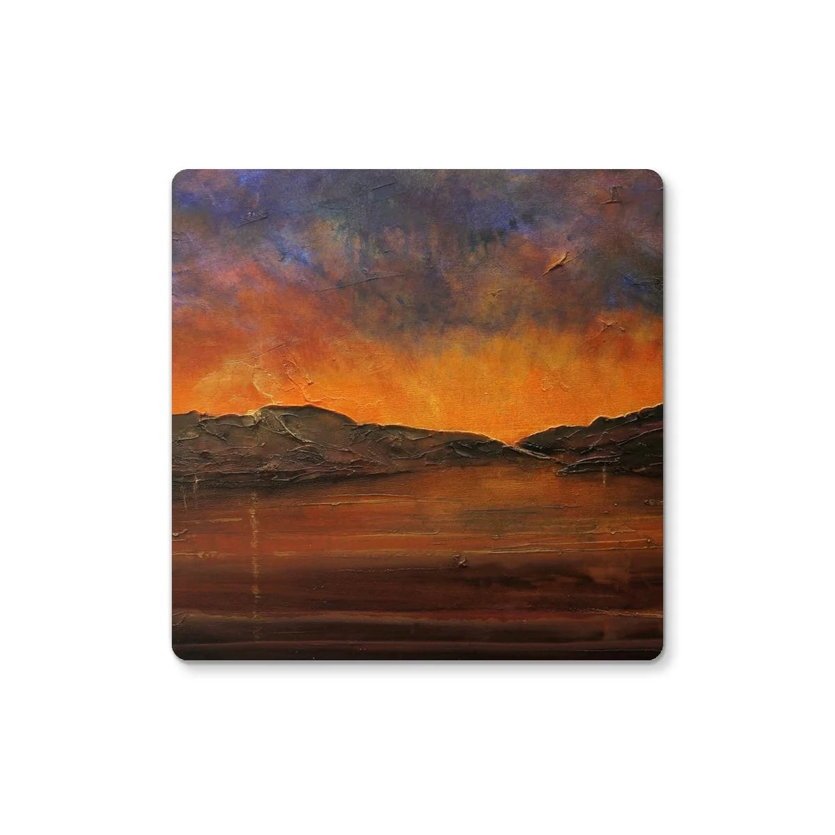 A Brooding Clyde Dusk Coaster - River Art Gallery Scotland Worldwide Shipping Scottish Prints