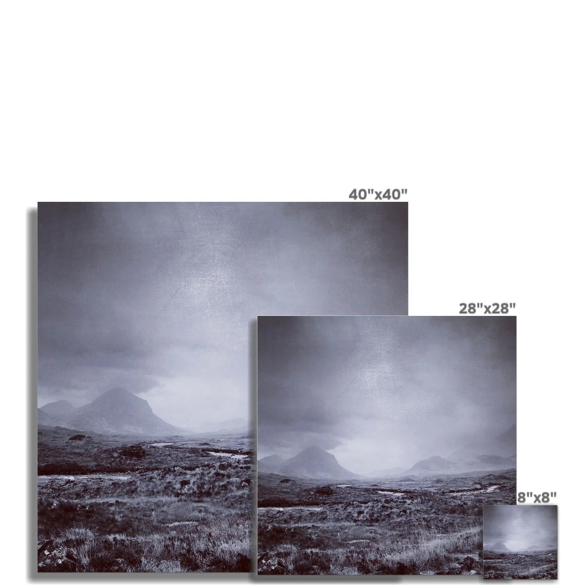 The Brooding Cuillin Fine Art Print - Skye Gallery Scotland Worldwide Shipping Scottish Landscape Paintings and Prints by Artist Hunter