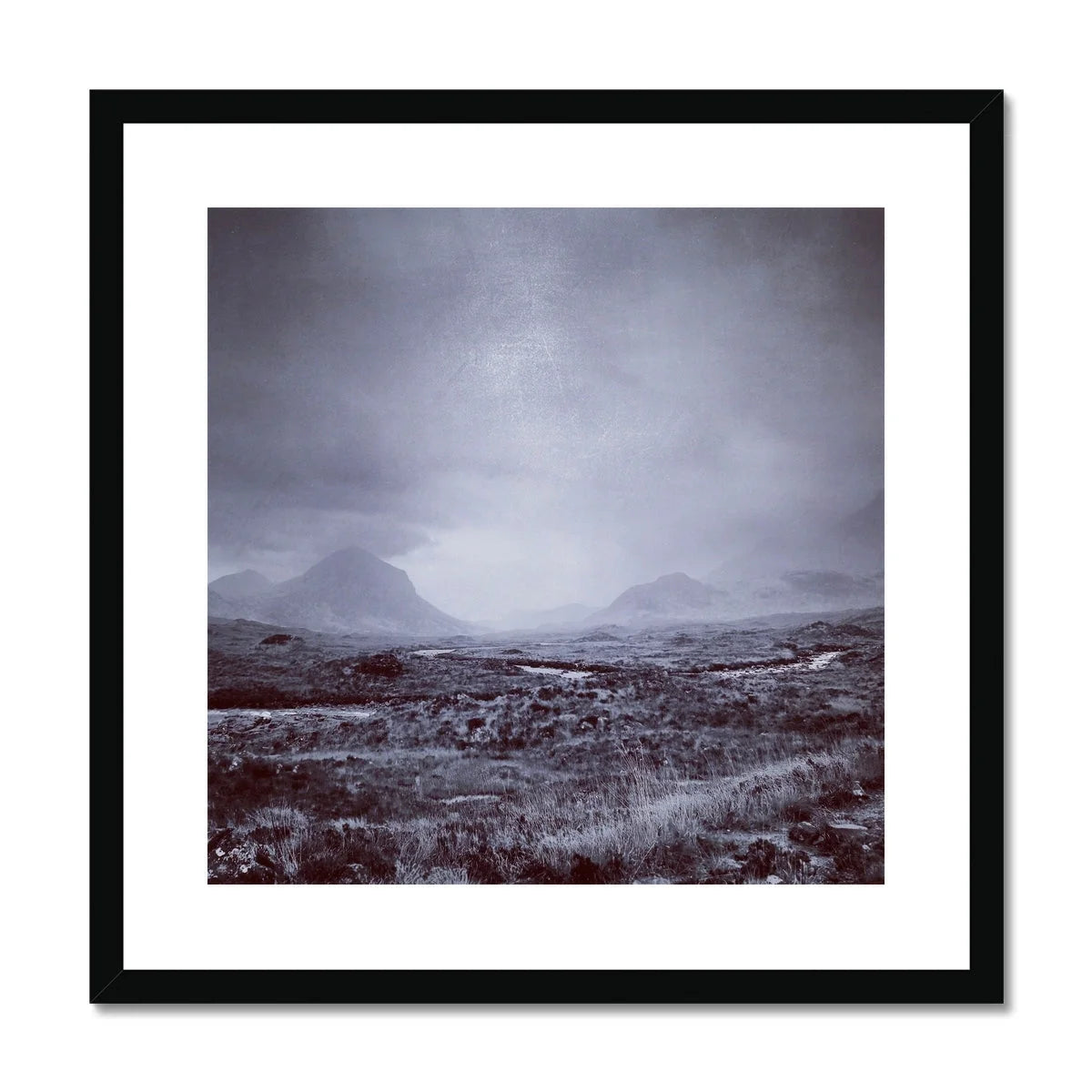 The Brooding Cuillin Framed & Mounted Print - Skye Art Gallery Scotland Worldwide Shipping Scottish Landscape Paintings and Prints
