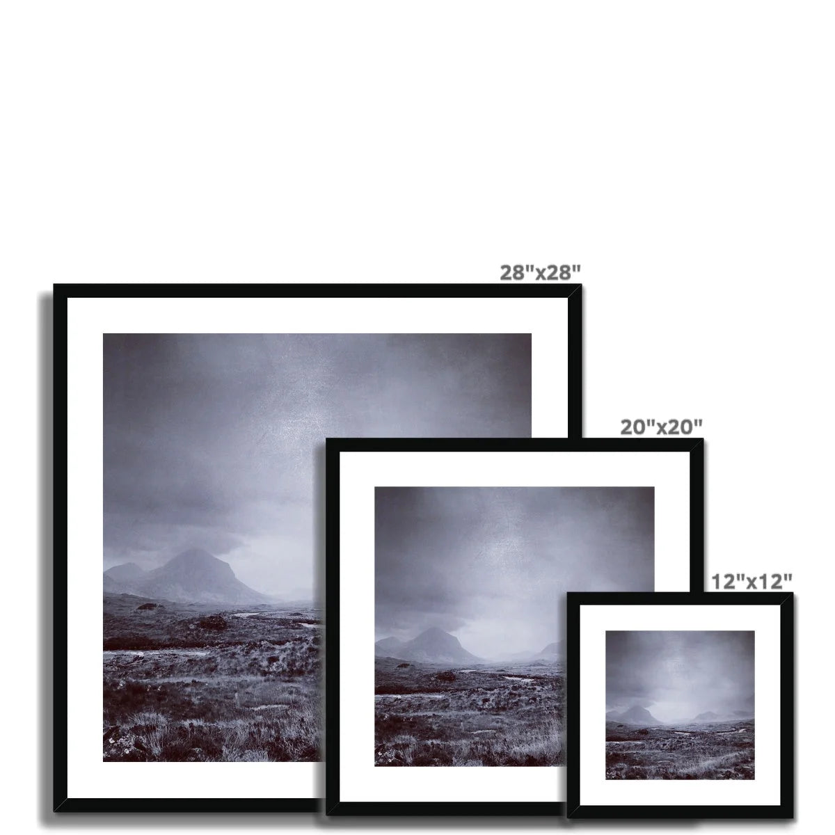 The Brooding Cuillin Framed & Mounted Print - Skye Art Gallery Scotland Worldwide Shipping Scottish Landscape Paintings and Prints