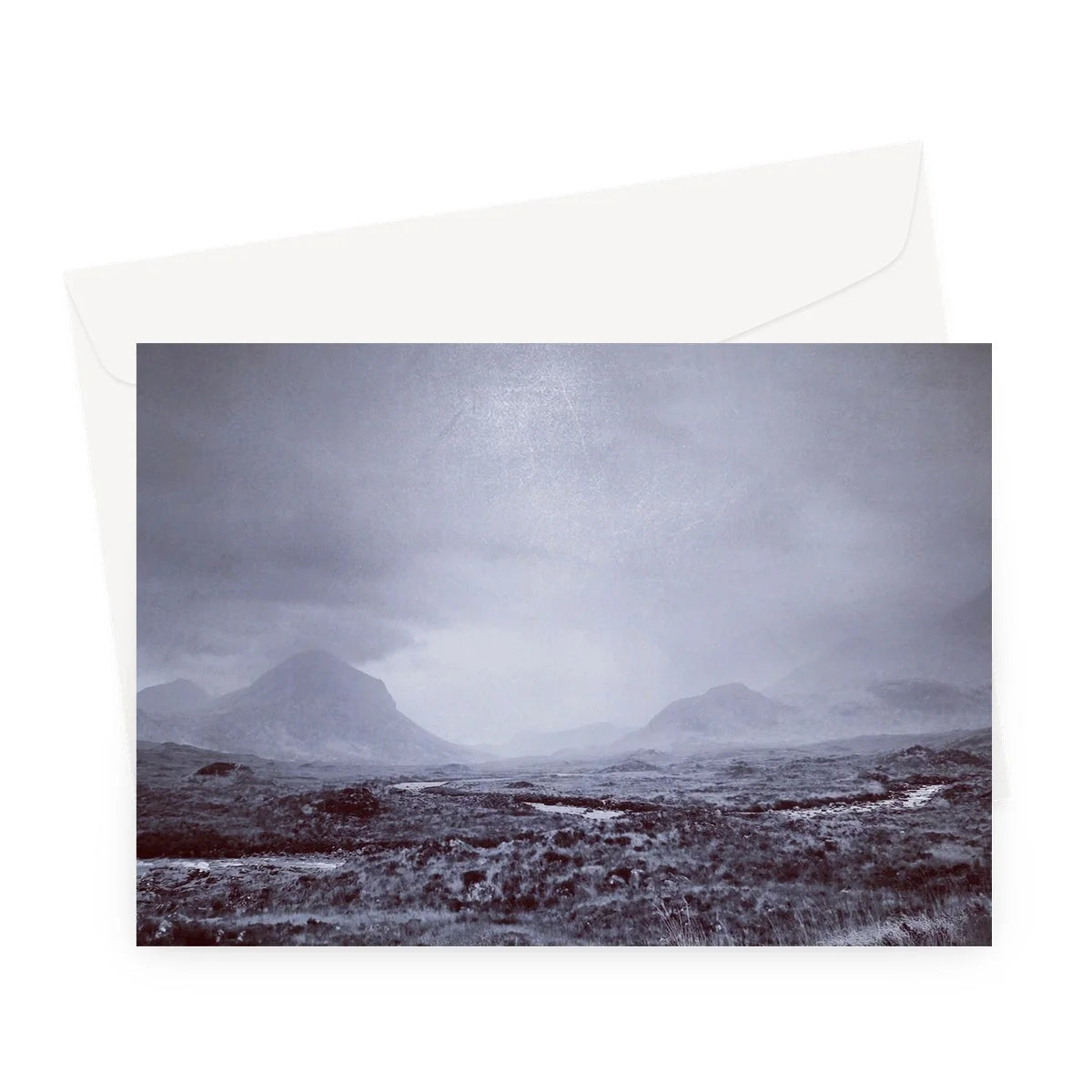 The Brooding Cuillin Greeting Card - Skye Art Gallery Scotland Worldwide Shipping Scottish Landscape Paintings and Prints