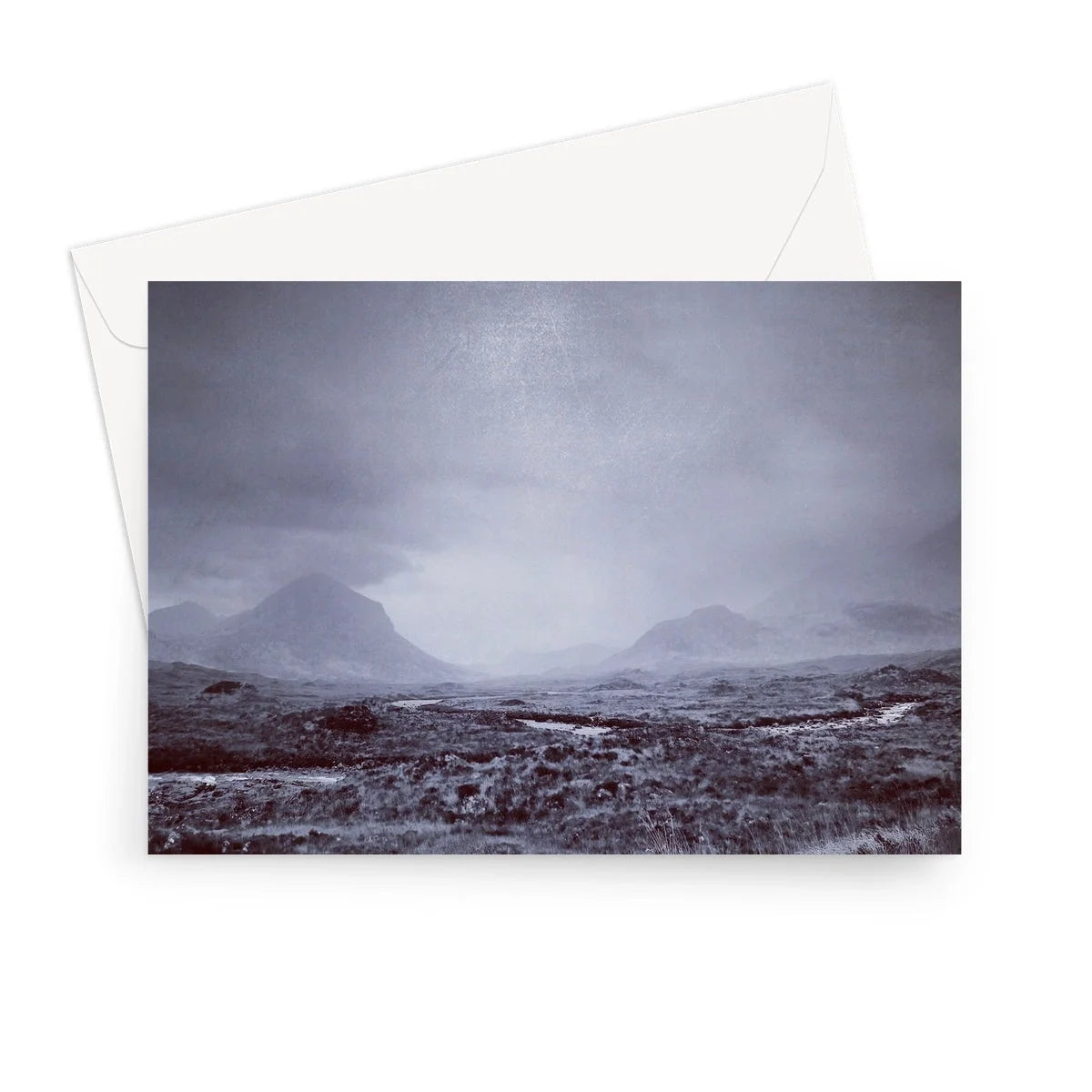 The Brooding Cuillin Greeting Card - Skye Art Gallery Scotland Worldwide Shipping Scottish Landscape Paintings and Prints
