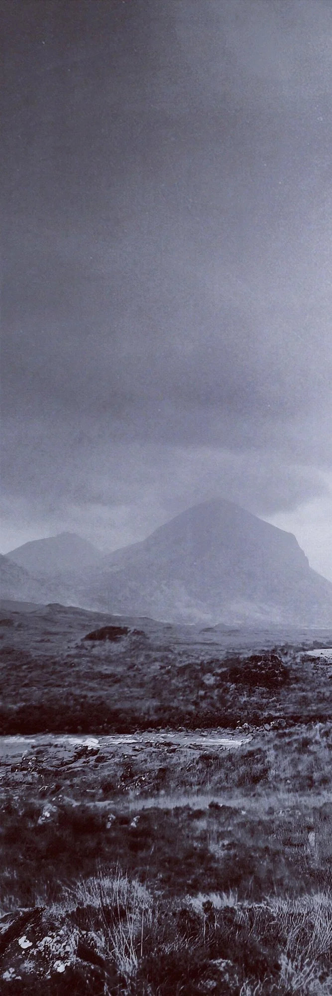 A Brooding Cuillin Skye Triptych | Statement Interior Wall Art from Scotland - Gallery Worldwide Shipping Desolate Rocky Landscape Scottish