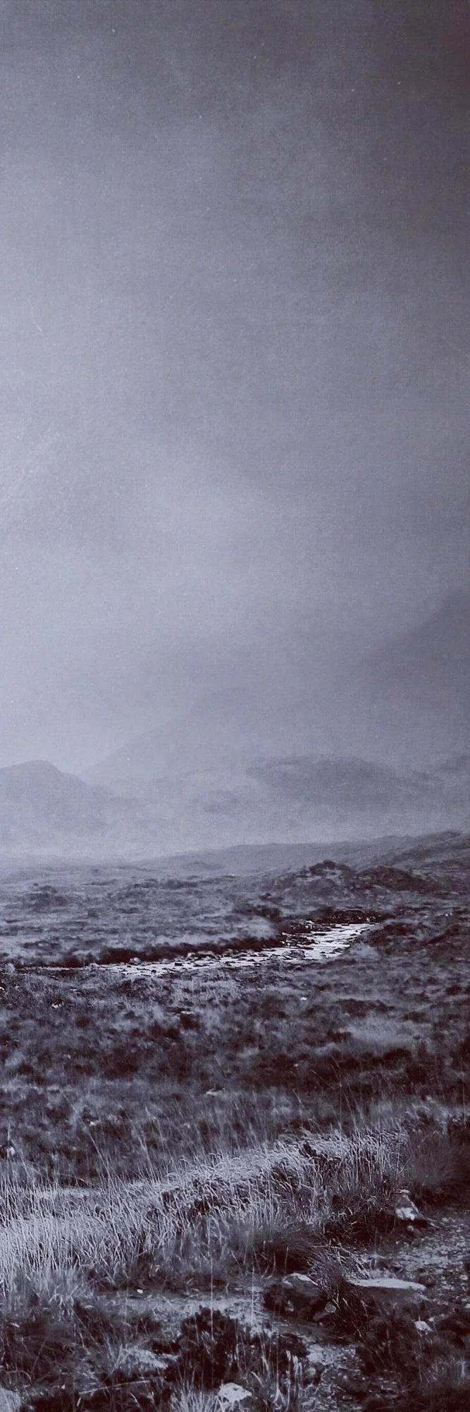 A Brooding Cuillin Skye Triptych | Statement Interior Wall Art from Scotland - Gallery Worldwide Shipping Desolate Misty Landscape Scottish