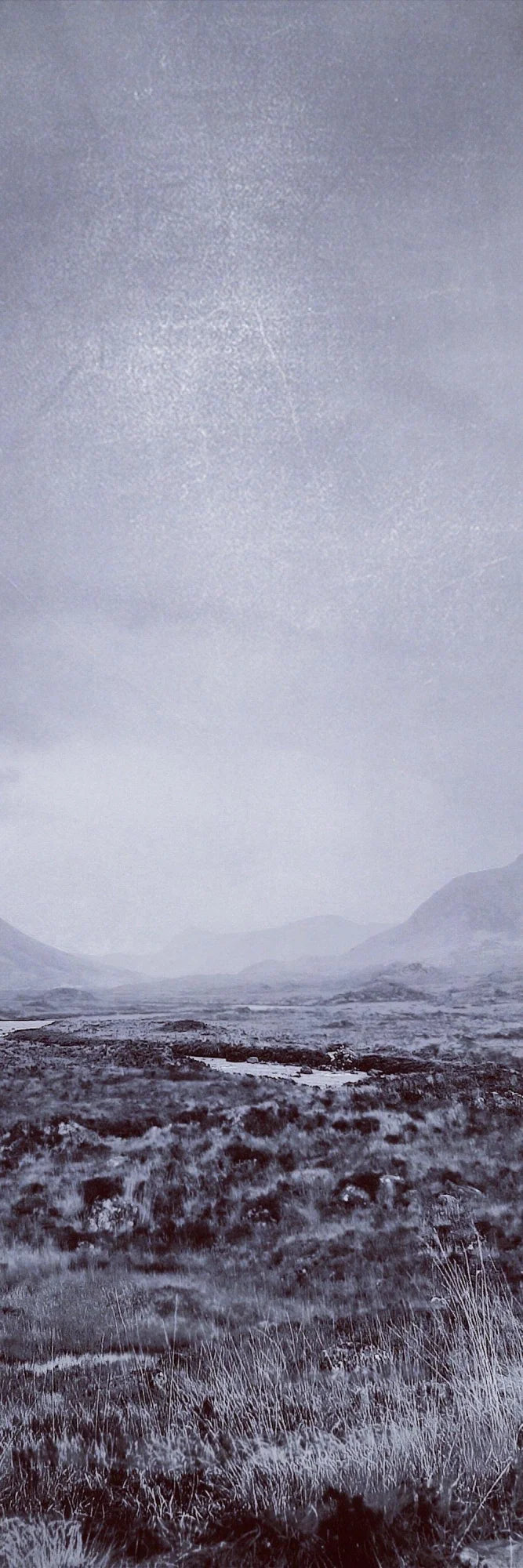 A Brooding Cuillin Skye Triptych | Statement Interior Wall Art from Scotland - Gallery Worldwide Shipping Snow-dusted Desolate Moorland