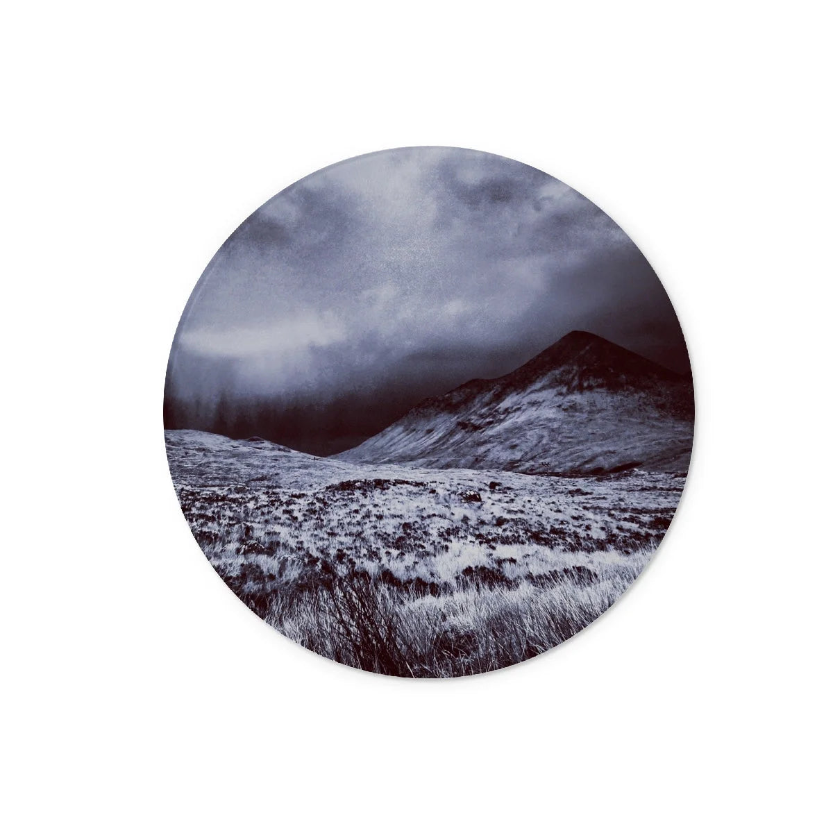 A Brooding Glen Varagil Glass Chopping Board - Skye Art Gallery Scotland Worldwide Shipping Paintings | Prints | Gifts