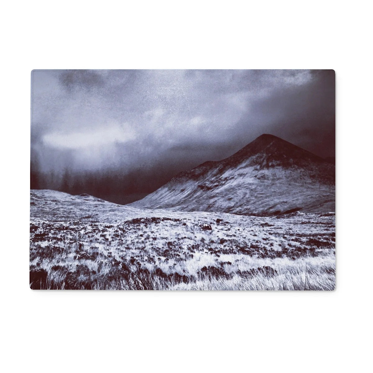 A Brooding Glen Varagil Glass Chopping Board - Skye Art Gallery Scotland Worldwide Shipping Paintings | Prints | Gifts